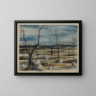 Basses terres - Edmund Lewandowski — framed artwork on a wall
