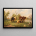 Cows grazing - Edmund Mahlknecht — framed artwork on a wall