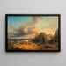 Animal Painting in Landscape - Edmund Mahlknecht — framed artwork on a wall