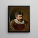 Self-portrait in 17th-century costume - Edmund Perle — framed artwork on a wall