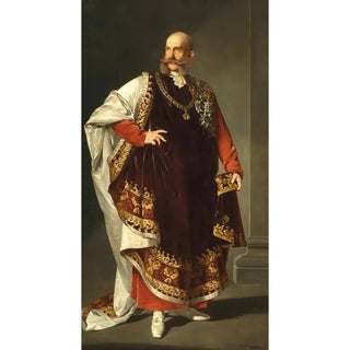 Reproduction of the painting L'empereur François-Joseph Ier en habit de l'ordre de la Toison d'or - Edmund Plz
