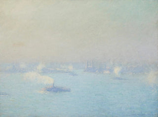 A Misty Day on the Hudson - Edmund William Greacen — artwork view