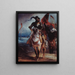 Knight leading his army - Édouard-Alexandre Odier — framed artwork on a wall
