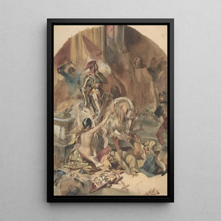 Reproduction of the painting Massacre of Nesle 1472 - Édouard-Alexandre Odier