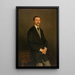 Portrait of a Man - Édouard Agneessens — framed artwork on a wall