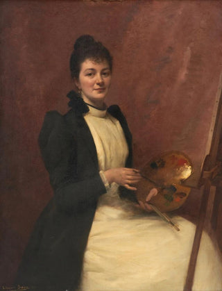 Woman painter - Édouard Alexandre Sain — artwork view