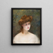 Portrait of a beauty with red hair - Édouard Alexandre Sain — framed artwork on a wall