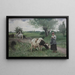 La Vache Bien Gardée - Édouard Bernard Debat-Ponsan — framed artwork on a wall