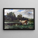 Les Vaches - Édouard Bernard Debat-Ponsan — framed artwork on a wall