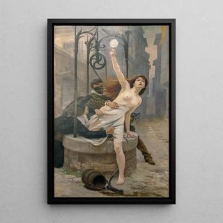La Vérité sortant du puits - Édouard Bernard Debat-Ponsan — framed artwork on a wall