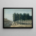 Hospice de Bicêtre la cour des paisibles - Édouard Bertin — framed artwork on a wall