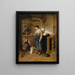 Playing with kittens - Édouard Castres — framed artwork on a wall