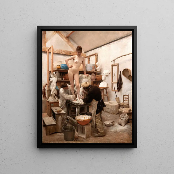 Casting d'après nature - Édouard Dantan — framed artwork on a wall