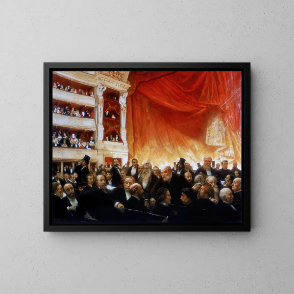 Intermède during a first at the Comédie-Française in 1885 - Édouard Dantan — framed artwork on a wall