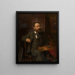 The painter Albert de Vriendt - Édouard de Jans — framed artwork on a wall