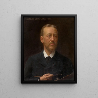 The painter Alfred Elsen - Édouard de Jans — framed artwork on a wall