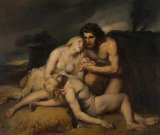 Adam and Eve discover Abel's dead body - Édouard Dujardin — artwork view