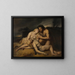 Adam and Eve discover Abel's dead body - Édouard Dujardin — framed artwork on a wall