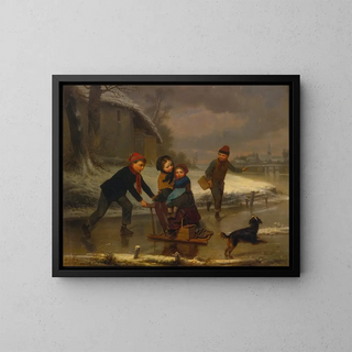 On the ice - Édouard Frère — framed artwork on a wall