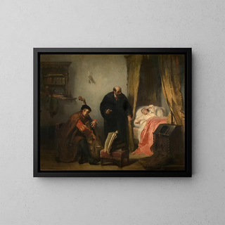 L'Éveil de Michel de Montaigne - Édouard Hamman — framed artwork on a wall