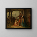 Le jeune François Ier de France part à la chasse - Édouard Hamman — framed artwork on a wall