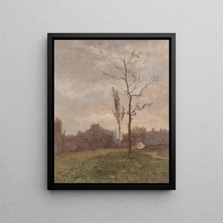 Landscape Painting - Édouard Jules Joseph Huberti — framed artwork on a wall