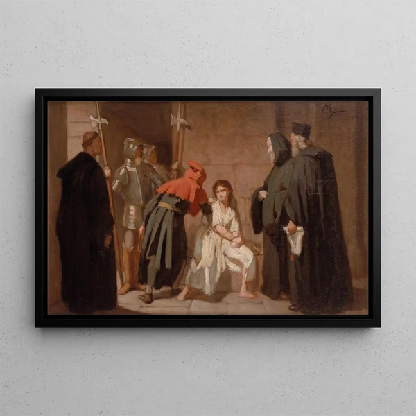 Inquisition - Édouard Moyse — framed artwork on a wall