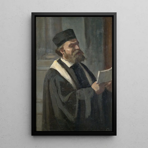 The cantor - Édouard Moyse — framed artwork on a wall