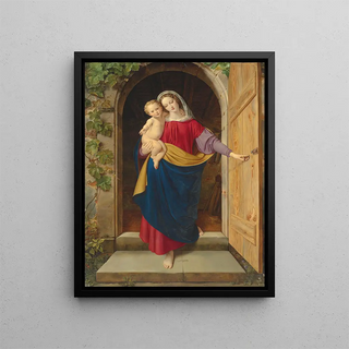 Virgin and Child - Édouard Steinbrück — framed artwork on a wall