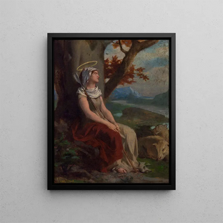 Sainte Geneviève - Édouard Vimont — framed artwork on a wall