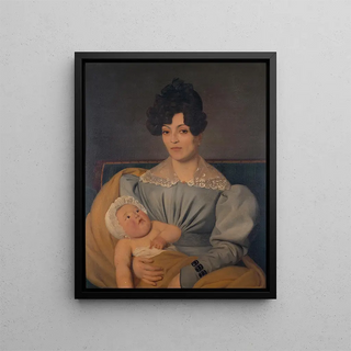 Zulma Carraud and their son Ivan - Édouard Vinot — framed artwork on a wall