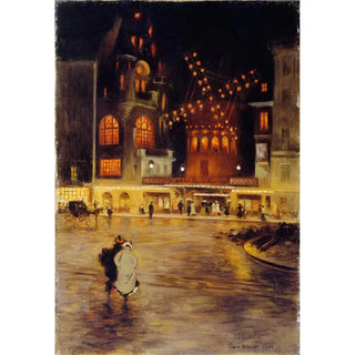 La Place Blanche et le Moulin Rouge - Édouard Zawiski — artwork view