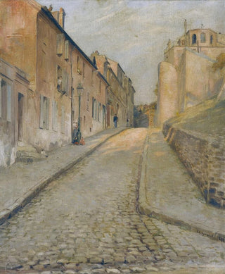 La rue Cortot à Montmartre vue de la rue des Saules - Édouard Zawiski — artwork view