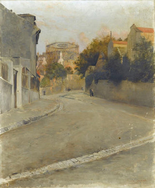 The Sacré-Cœur under construction seen from the Montmartre brewery around 1895 - Édouard Zawiski — artwork view
