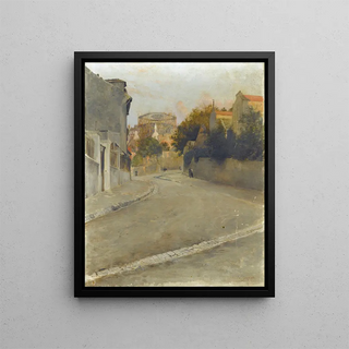 The Sacré-Cœur under construction seen from the Montmartre brewery around 1895 - Édouard Zawiski — framed artwork on a wall