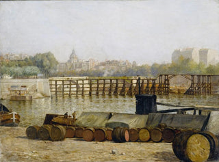 View of the jetty of Île Saint-Louis, morning effect - Édouard Zawiski — artwork view
