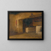 Cottage Interior Painting - Eduard Ballo — framed artwork on a wall
