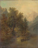 Alpine landscape with a boat - Eduard Böhm — artwork view