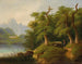 Mountain Lake with Human Figures - Eduard Böhm — artwork view