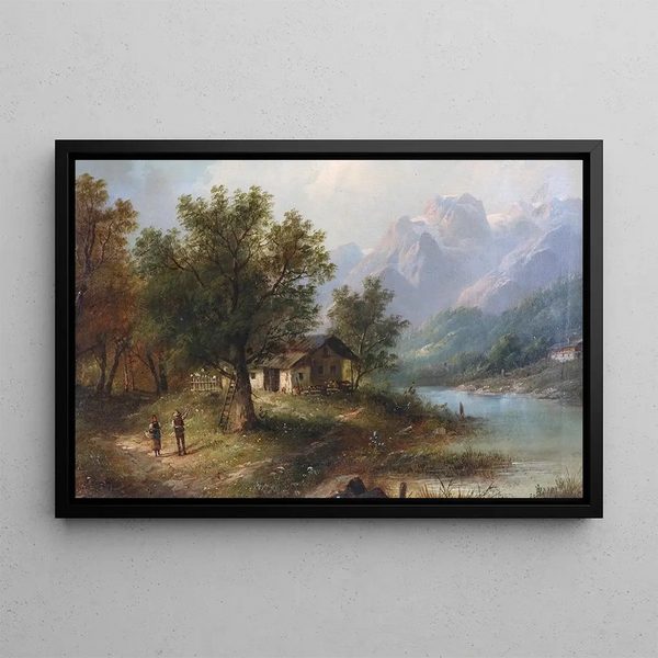 Landscape in Styria II - Eduard Böhm — framed artwork on a wall