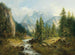 Mountain landscape painting with decorative figures - Eduard Böhm — artwork view