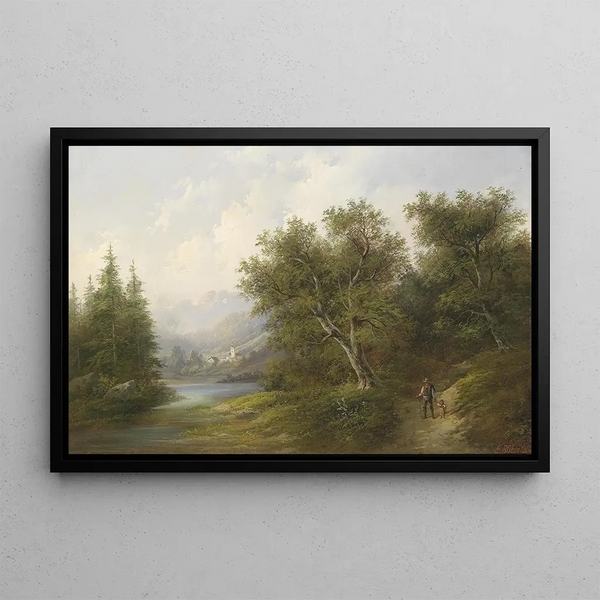 Partie près d'Ehrenhausen en Basse-Styrie - Eduard Böhm — framed artwork on a wall