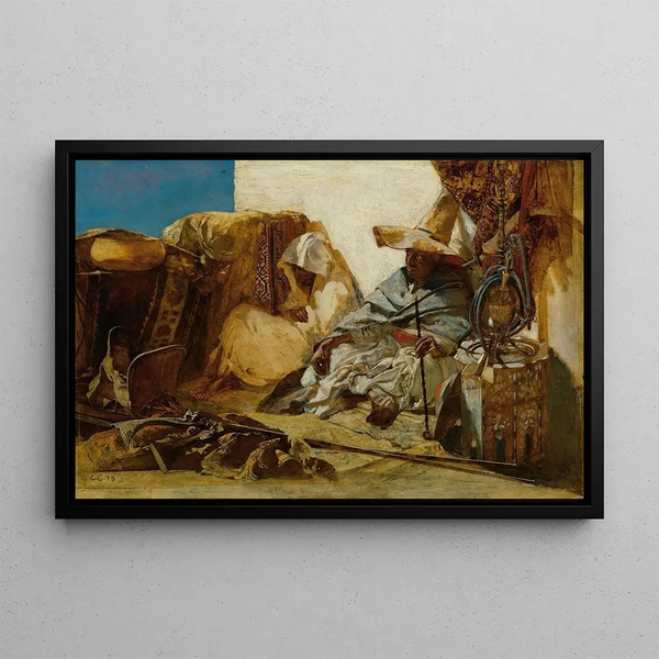 Oriental Rug Merchant - Eduard Charlemont — framed artwork on a wall