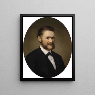 Portrait of a gentleman - Eduard Charlemont — framed artwork on a wall
