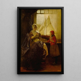 Reproduction of the painting La Partie de cartes - Eduard Charlemont