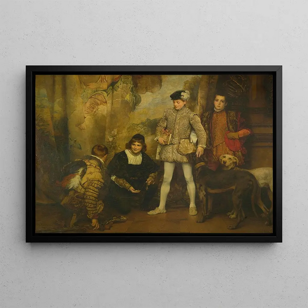 Les Pages - Eduard Charlemont — framed artwork on a wall