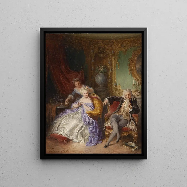 Scene galante - Eduard Ender — framed artwork on a wall