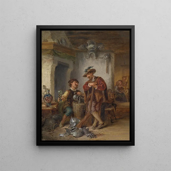 Soldats buveurs - Eduard Ender — framed artwork on a wall