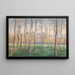 a small birch forest with a view of the Klosterneuburg monastery - Eduard Ferdinand Höfecker — framed artwork on a wall