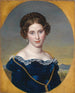 Portrait of a lady on a landscape background - Eduard Friedrich Leybold — artwork view